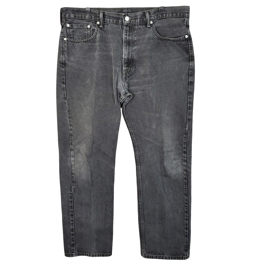 Vintage Levi Strauss 505 Mens W38 L32‎ Black Wash Straight Leg Denim Jeans Pants